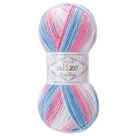 Пряжа Alize (Ализе) Baby Best Batik / уп.5 мот. по 100 г, 240м, 7935 секционный