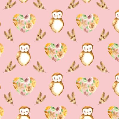 Акварельный детский принт Сова
