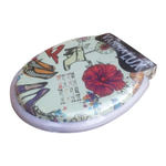 Мягкое сиденье д/унитаза с рисунком фиолетовый