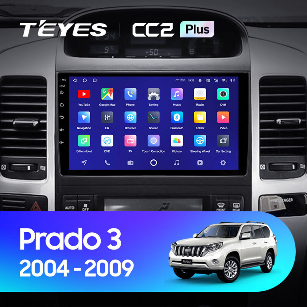 Teyes CC2 Plus 9"для Toyota Land Cruiser Prado 3, Lexus GX 470 2004-2009
