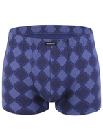 Мужские трусы-боксеры с ромбовидным принтом (Размер: M) (Цвет: нежно-голубой)