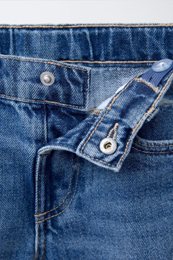 ZARA ДЖИНСОВЫЕ ШОРТЫ, ВЫЦВЕТШИЙ СИНИЙ