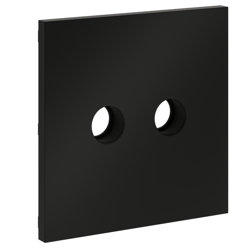 Накладка для розетки телевизионной оконечной TV+SAT, S70 (черный матовый)