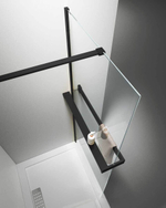 Душевая перегородка Walk-In HR VSW-4HR900CLB, 900*2000, черный, стекло прозрачное