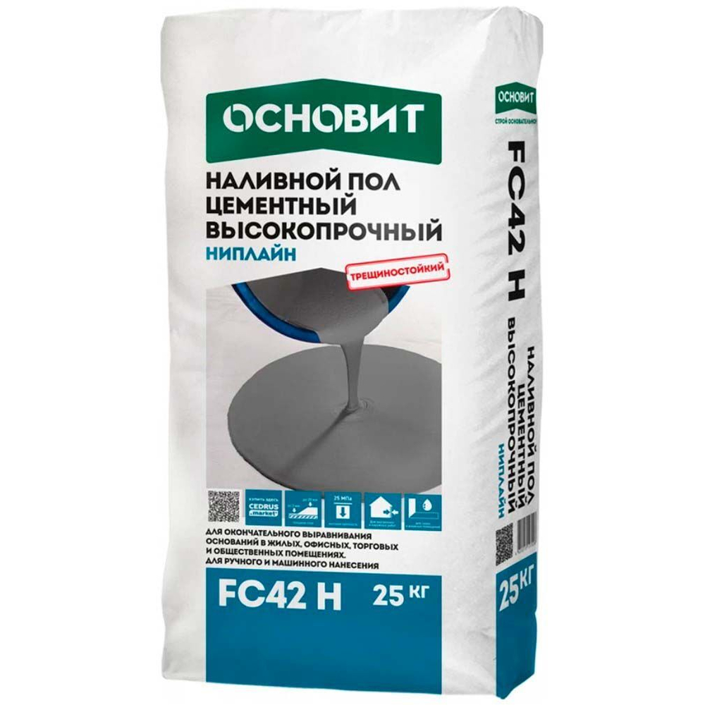 Финишная смесь пол наливной Основит Ниплайн FC42 25 кг