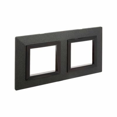 Рамка из металла, "Avanti", графитовая, 2 поста (4 мод.)