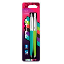 Набор ручек Parker Jotter Originals 80s Retrowave Caribbean Blue/Apple Green (2186315)
