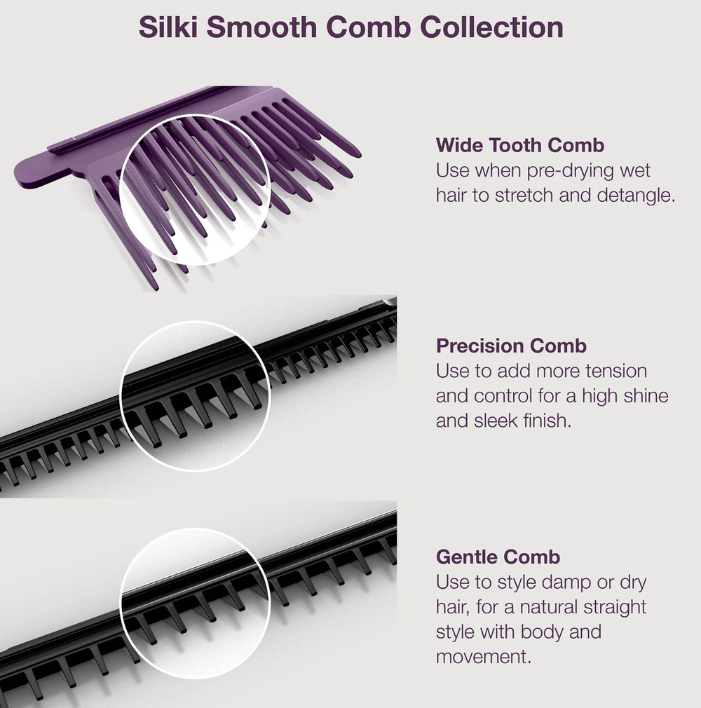 Shark SilkiPro Straight HT401UKPU выпрямитель для волос, фен-стайлер 2-в-1 Wet-to-Dry, профессиональный прибор для укладки волос, керамический выпрямитель