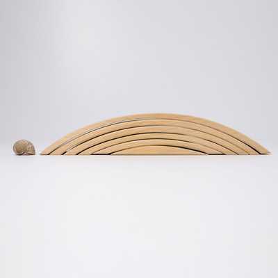 Деревянный игровой мост для машинок не окрашенный, 6 деталей