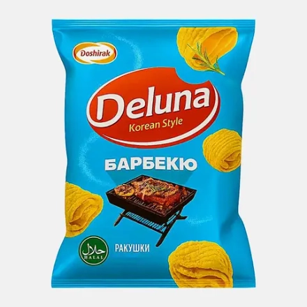 Снеки кукурузные со вкусом барбекю Deluna 60г