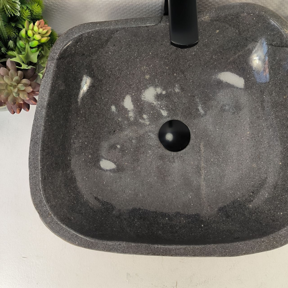 Каменная раковина из речного камня RS-05472 (48*43*16) 0856 из натурального камня