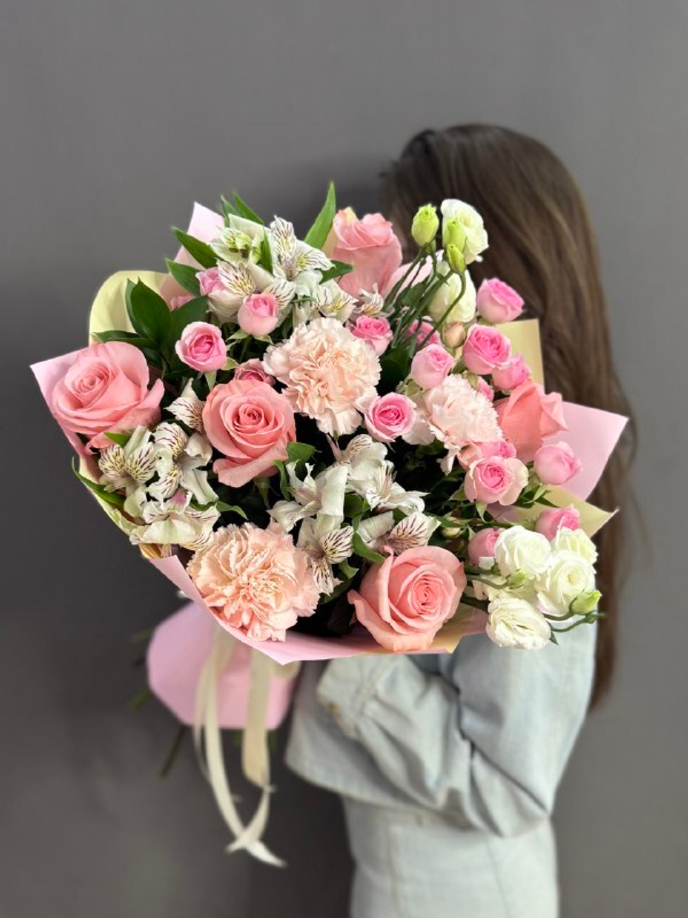 Авторский букет в розовой гамме