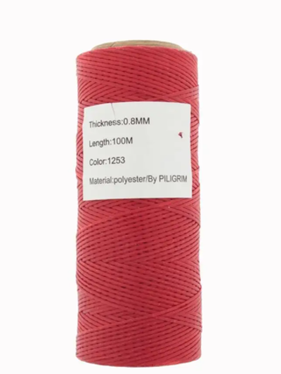 Нитки лавсан 0,8 мм, темно красный (1253)