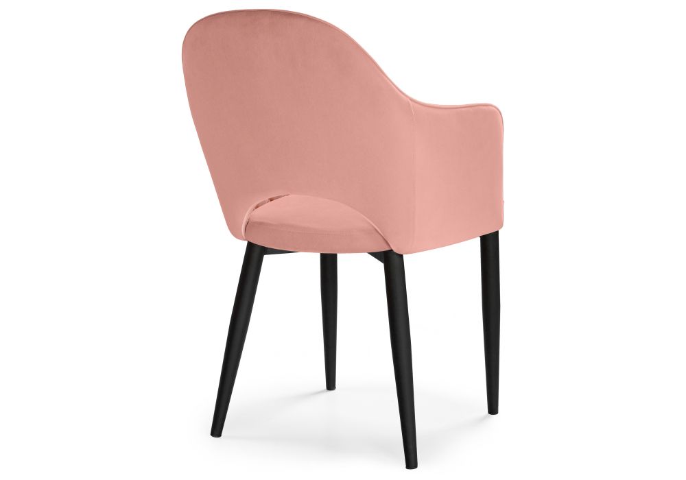 Стул на металлокаркасе Vener coral / black