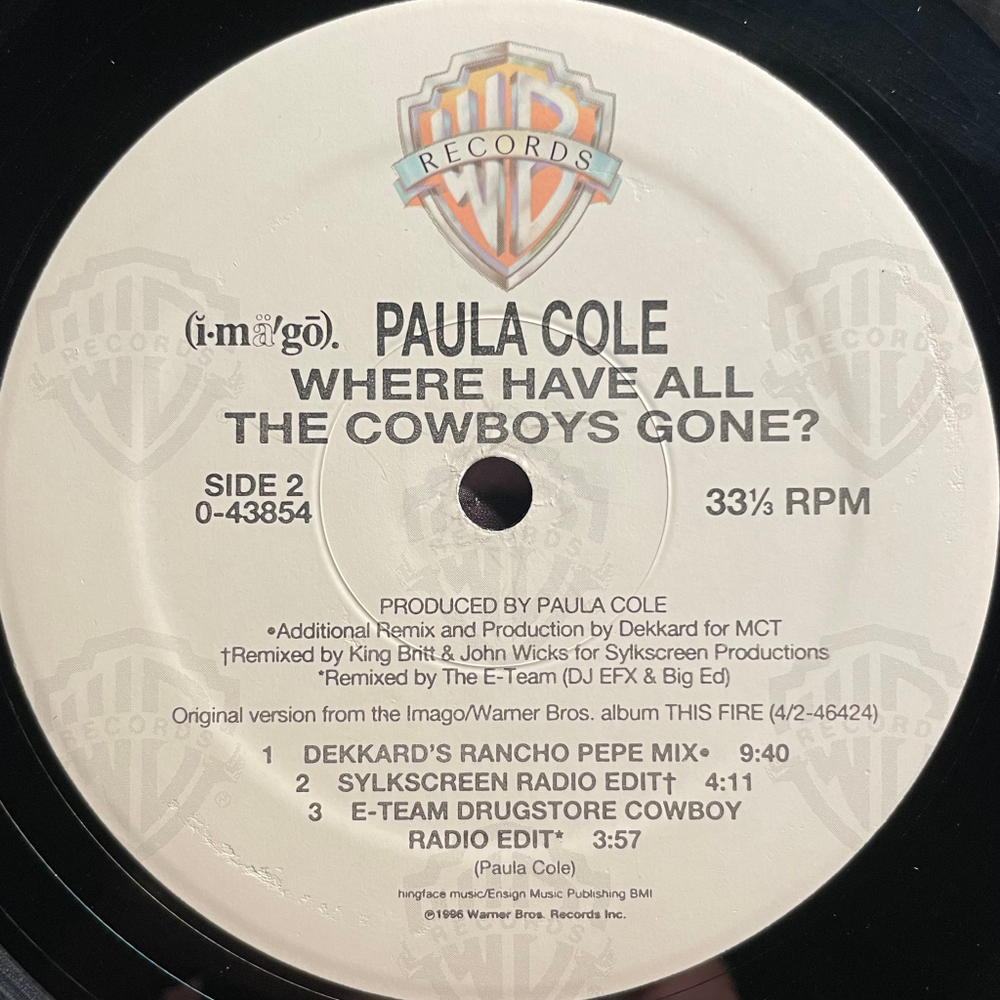 Paula Cole ‎– Where Have All The Cowboys Gone? (США 1997г.) 12", 45 RPM