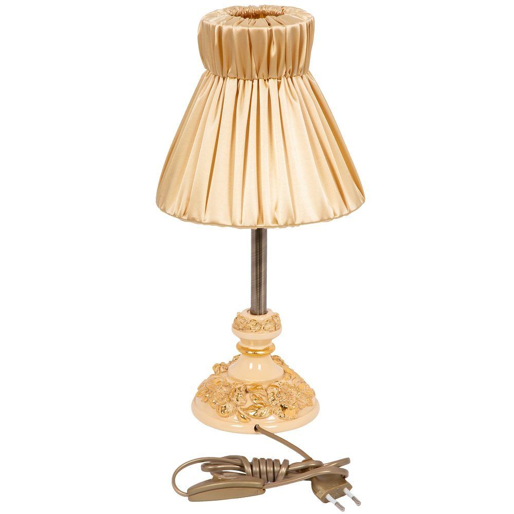 Настольная лампа Лето Weron Айвори с абажуром Адель Айвори