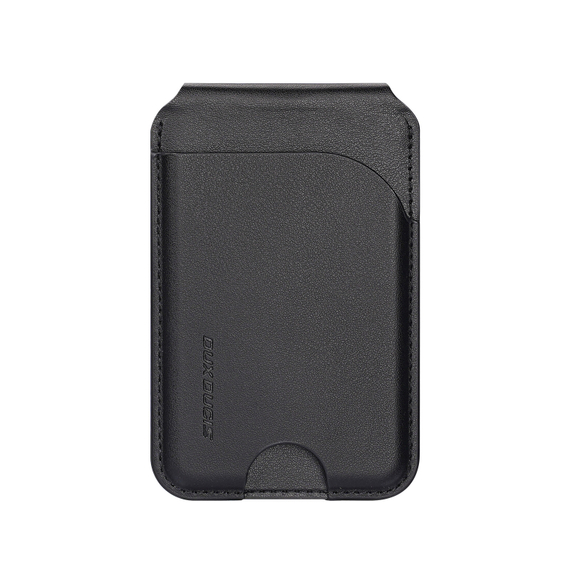 Магнитная подставка картхолдер черного цвета от Dux Ducis, серия Neva Series Magnetic Wallet Stand