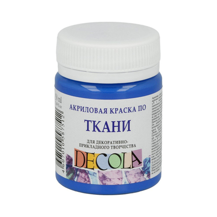 Декола акрил ткань банка 50 мл Синяя светлая