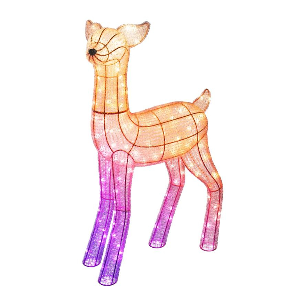 Умная уличная гирлянда «Оленуха» Twinkly Reindeers Doe, RGB + W (95x60 см, 200 светодиодов) Декоративная световая фигура