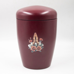 Урна для праха биоразагаемая "Эдем" бордовая