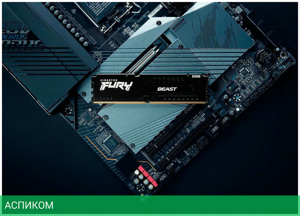 Оперативная память Kingston Fury Beast Black XMP 64Gb DDR5 (KF552C40BBK4-64)