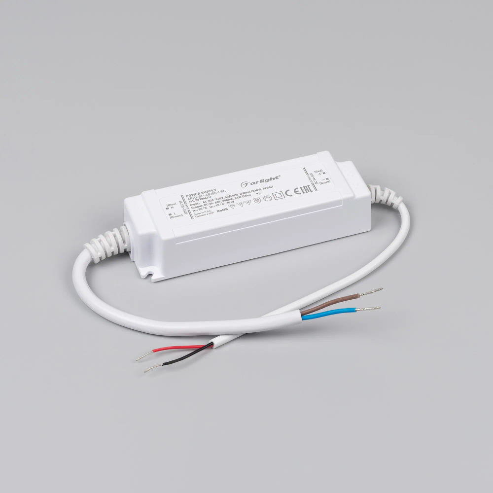 Блок питания ARPJ-SP-68350-PFC (24W, 34-68V, 0.35A) (Arlight, IP67 Пластик, 5 лет) 037264(1)