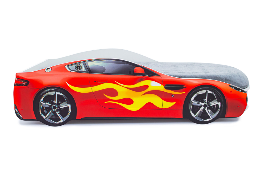 Кровать с матрасом Бельмарко Бондмобиль красный