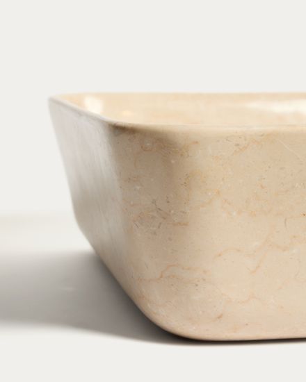 Раковина Darnen из бежевого мрамора 40 x 40 см