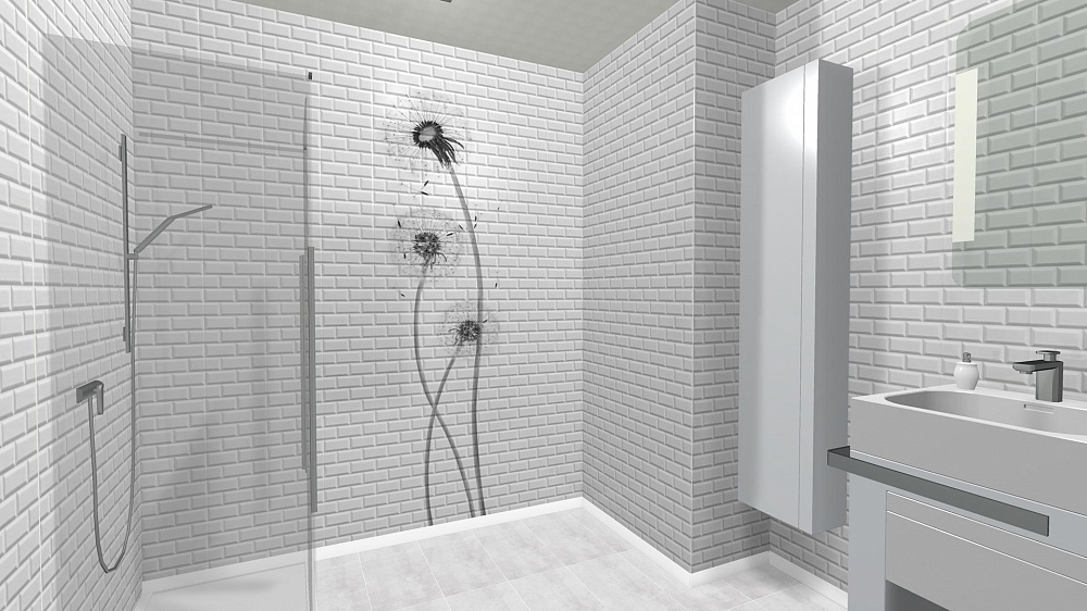 Панель ПВХ 3D Бланш Одуван рисунок 2700х250 мм