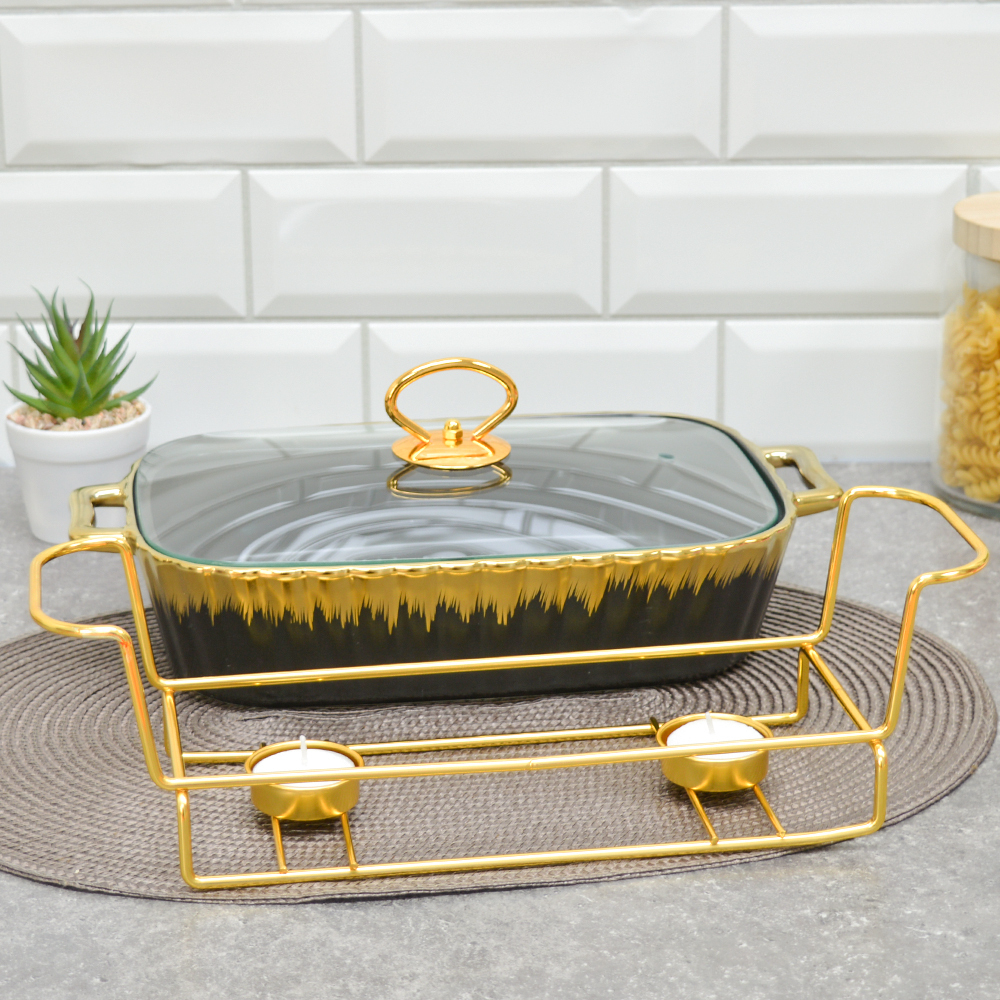 Мармит с подогревом, керамический с крышкой Z-1311