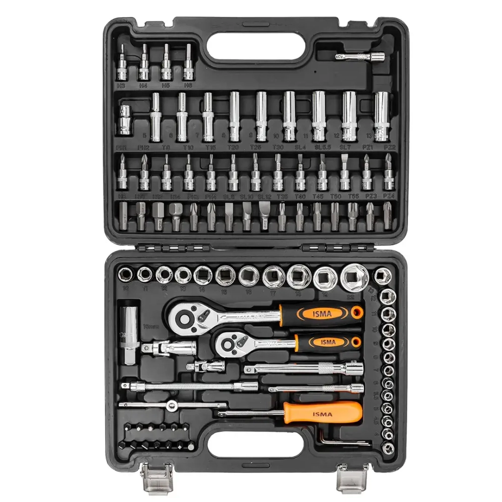 Набор инструментов 94 пр. 1/4''3/8''(6гр)(4-22мм) ISMA ISMA-4941-5DS-м