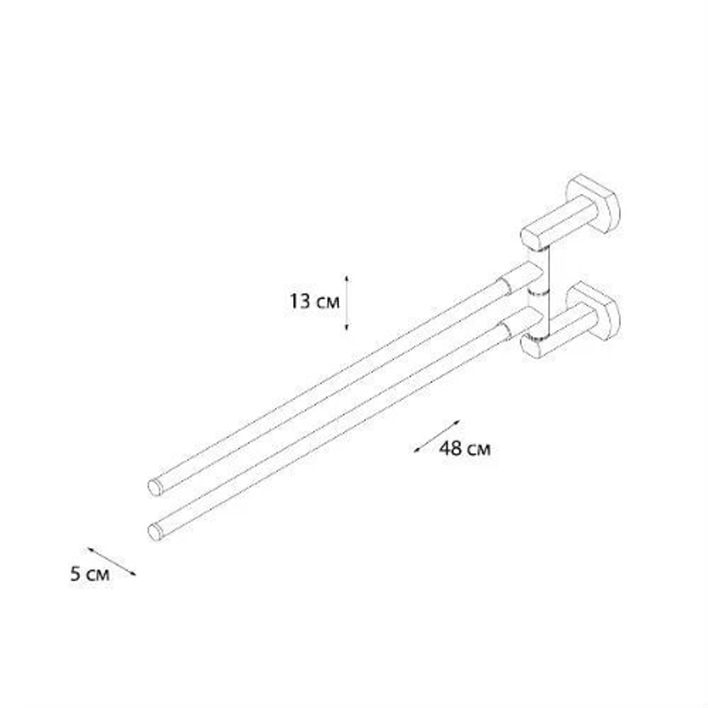 "CORAL" Полотенцедержатель поворотный двойной GR-7002A