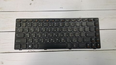 Клавиатура для ноутбука Lenovo Y480 раскладка - русская, без подсветки, черная (25203165), оригинал