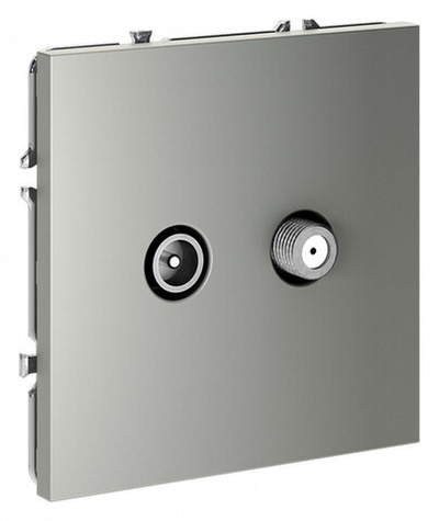 ТВ-розетка и SAT-розетка оконечная без рамки Voltum S70 VLS060405