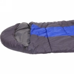 Спальник одеяло с капюшоном 220*85см 2000гр серо-синий +0С