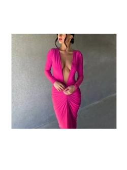 Платье вечернее макси с драпировкой