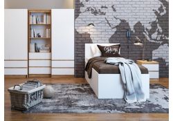 Односпальная кровать Мадера 90х200 белый