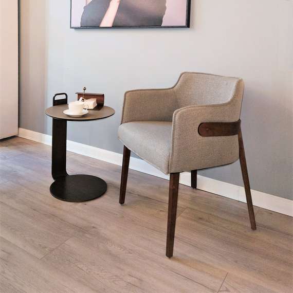 Полукресло Muka, серо-бежевое