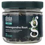 Gaia Herbs, корень ашваганды, 180 капсул Liquid Phyto-Caps