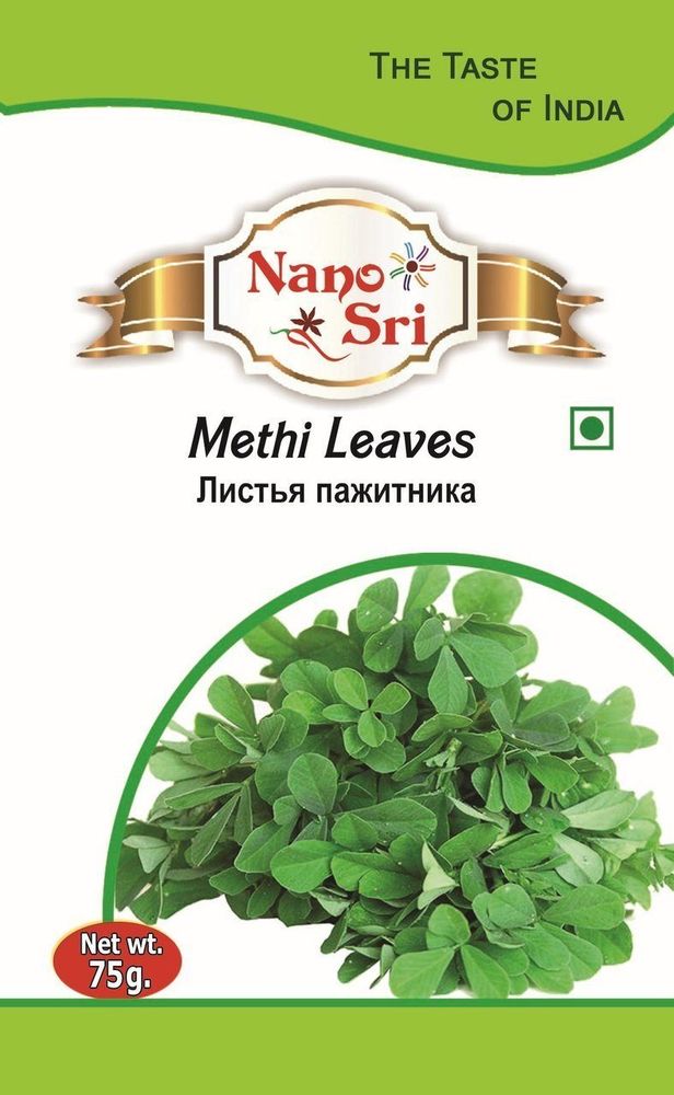 Листья пажитника Nano Sri Methi Leaves, 75 г, 2 шт