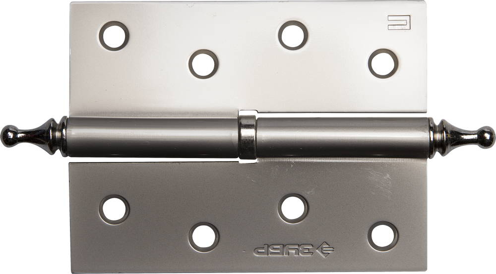 ЗУБР 100 х 75 х 2.5 мм, разъемная, правая, цвет матовый никель (PN), 2 шт, карточная петля (37605-100-4R)