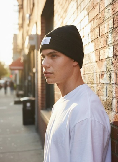 Шапка - Alpha Essential Beanie (черная)