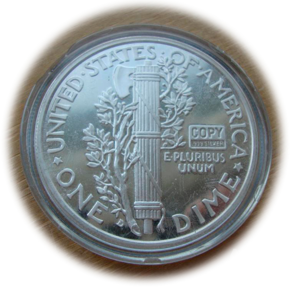 США раунд жетон 10 центов дайм 1916 Mercury Dime Монеты США Серебро 62,2 гр
