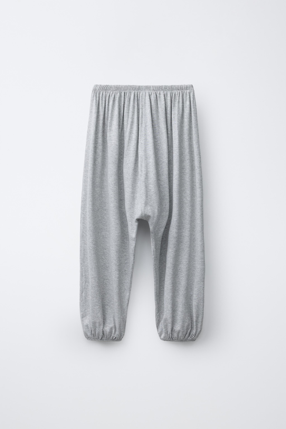 ZARA БРЮКИ СТРУЯЩЕГОСЯ КРОЯ, СЕРЫЙ МЕЛАНЖ
