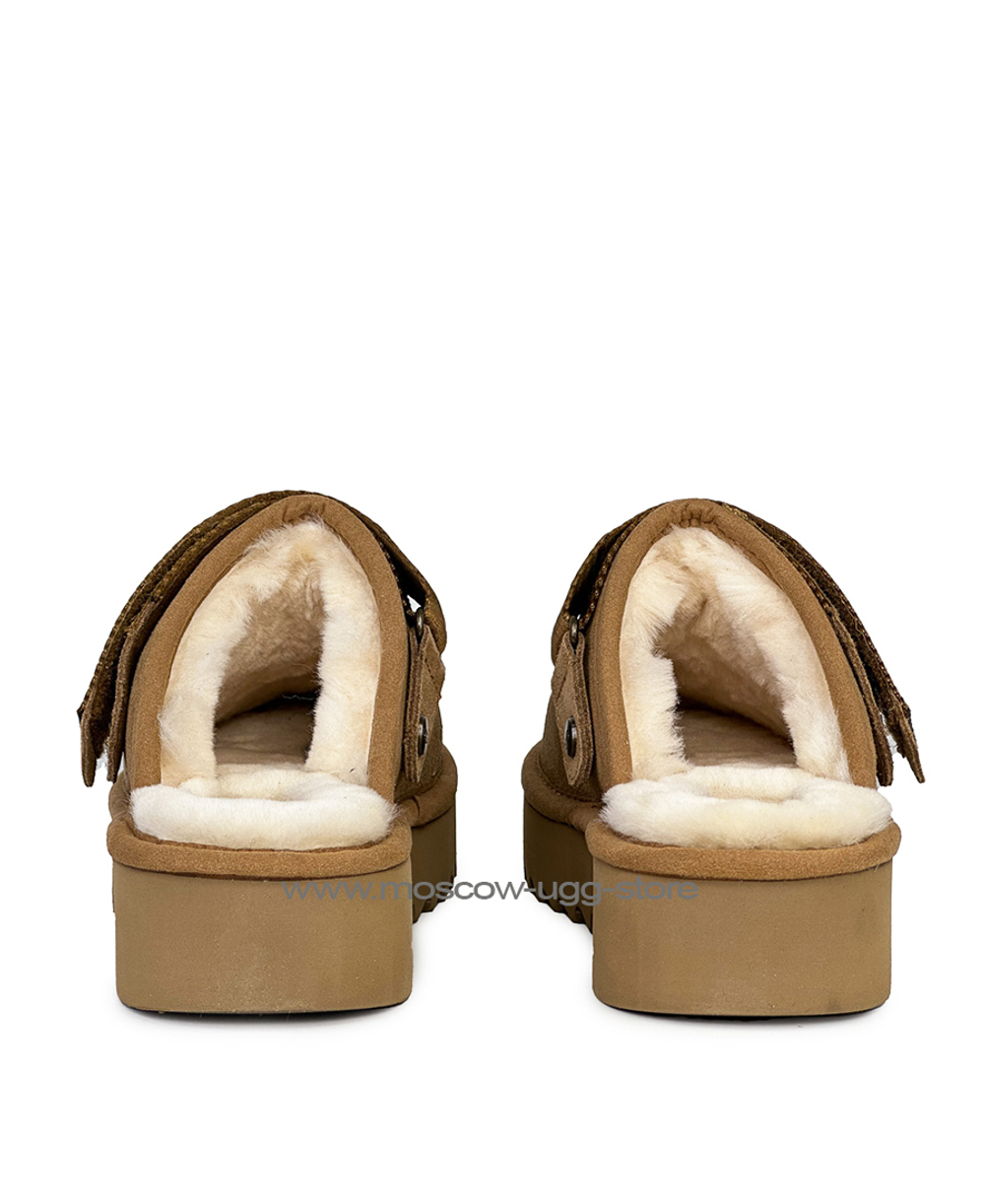 GOLDENSTAR CLOG PLATFORM- Chestnut