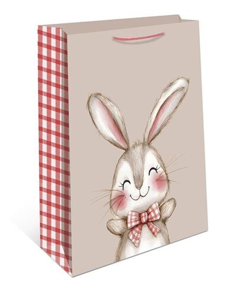 Пакет подар. бумажн. 26*32*12 см, 130гр/м2 Зайка