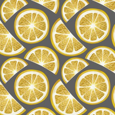 лимонный узор текстиль на сером