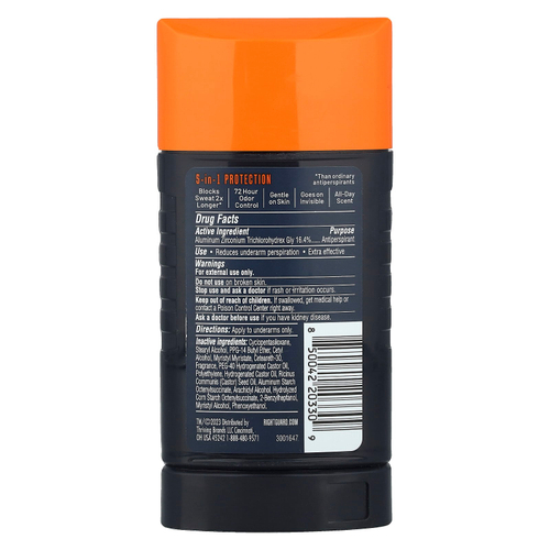 Right Guard, Xtreme Defense, антиперспирант / дезодорант, Fresh Blast, 73,7 г (2,6 унции)