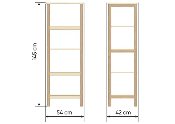 Стеллаж Classic высокий (молочный)