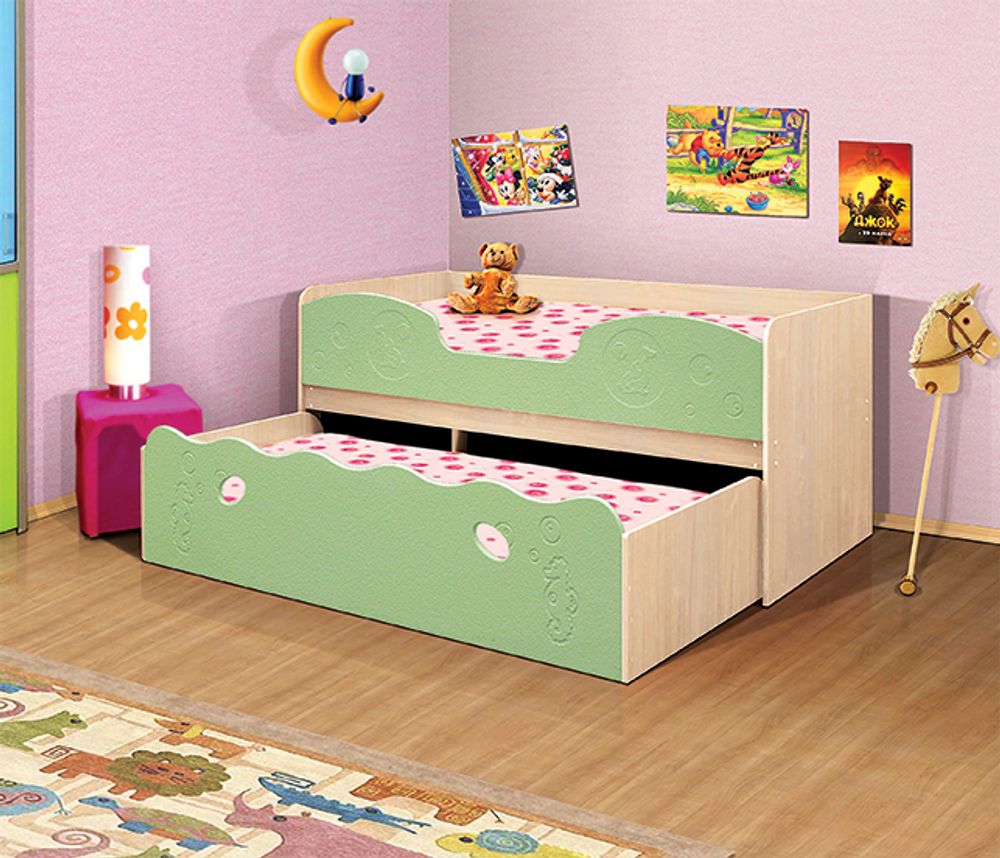 Уголок школьника Омега-11 (млечный дуб/салатовая шагрень)